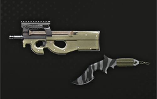 伍長IV でもらえる P90 + Tiger stripe